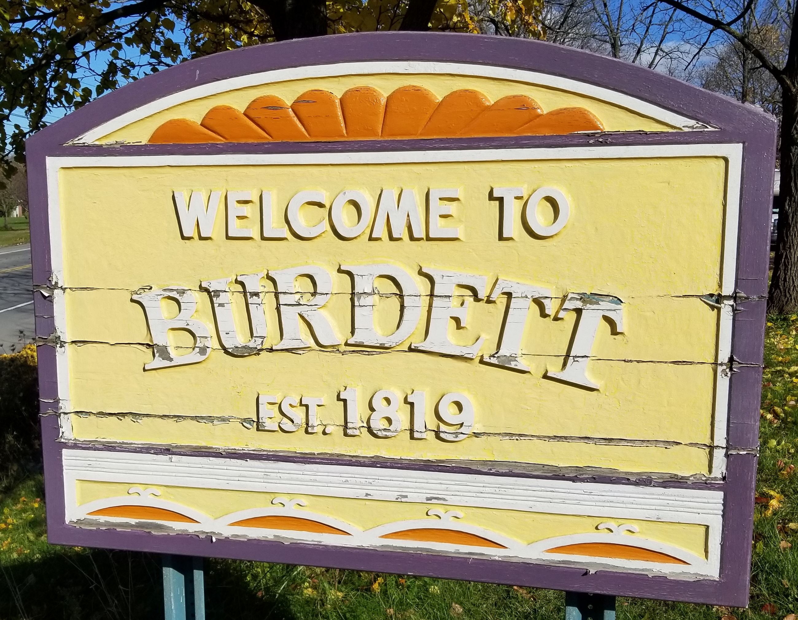 Village of Burdett Welcome Sign 